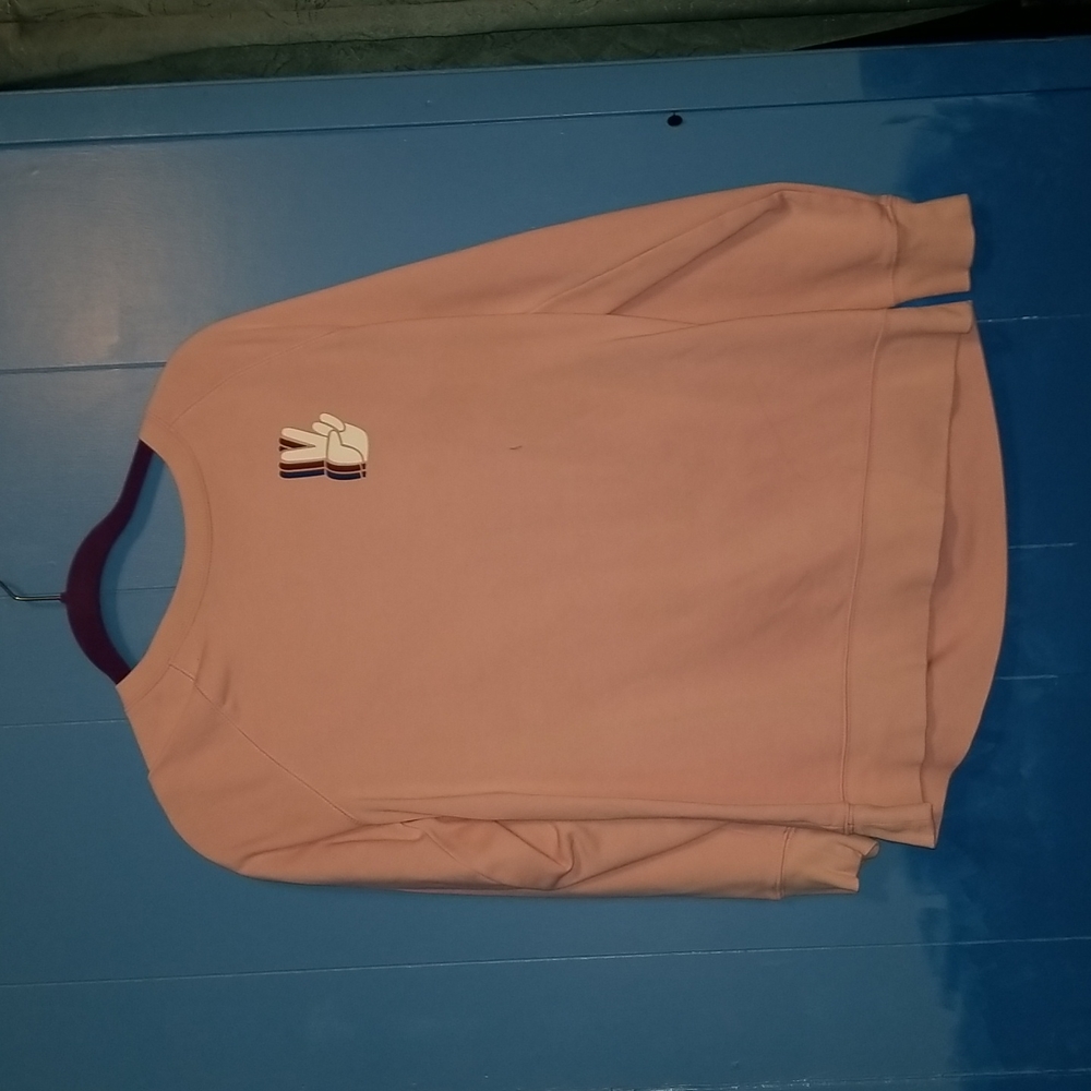 Sweater by Old Navy, Small, Pink w/ Peace Sign